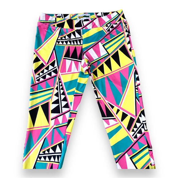 TIPSY ELVES 90’s Theme Athletic Workout Spandex Leggings Tights - Picture 4 of 5